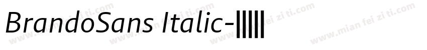 BrandoSans Italic字体转换